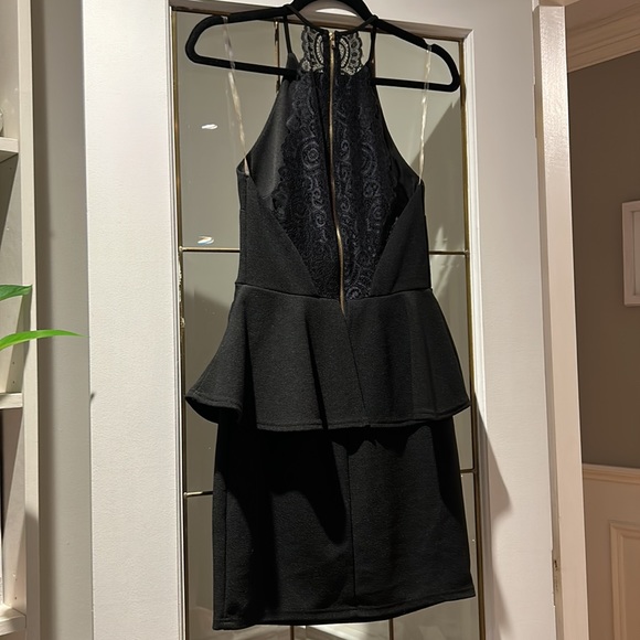 Black dress, mid length, charlotte russe, size medium - Picture 4 of 11